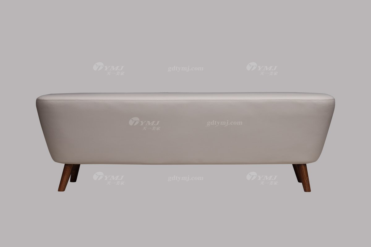 高端別墅會(huì)所家具品牌極簡(jiǎn)輕奢北歐家具時(shí)尚創(chuàng)意真皮臥室雙人床系列床尾凳 