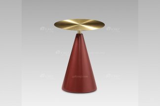 現代輕奢別墅家具品牌不銹鋼金屬圓幾